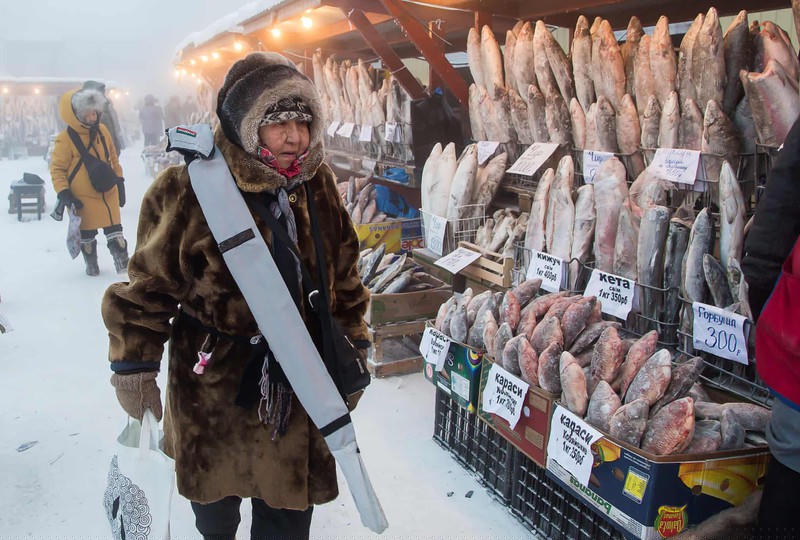 Yakutsk có nhiệt độ mùa đông lạnh nhất so với bất kỳ thành phố lớn nào, với nhiệt độ trung bình hàng tháng vào tháng Giêng là -38,6°C.