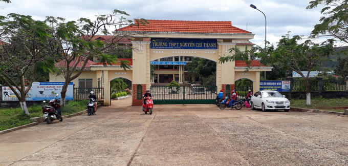 Trường THPT Nguyễn Chí Thanh, nơi em Long đang theo học.
