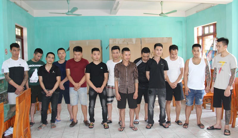 Các đối tượng bị bắt giữ.