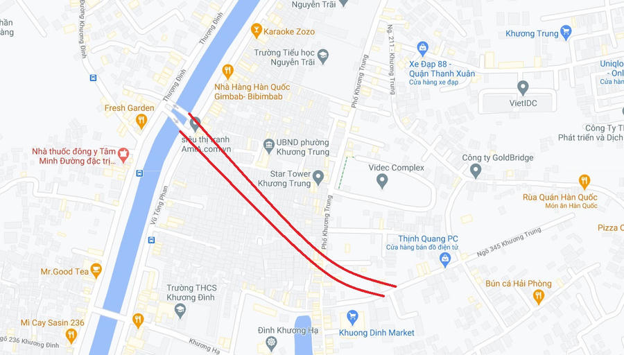 Ba đường sẽ mở theo qui hoạch ở phường Khương Trung, Thanh Xuân, Hà Nội - Ảnh 2.