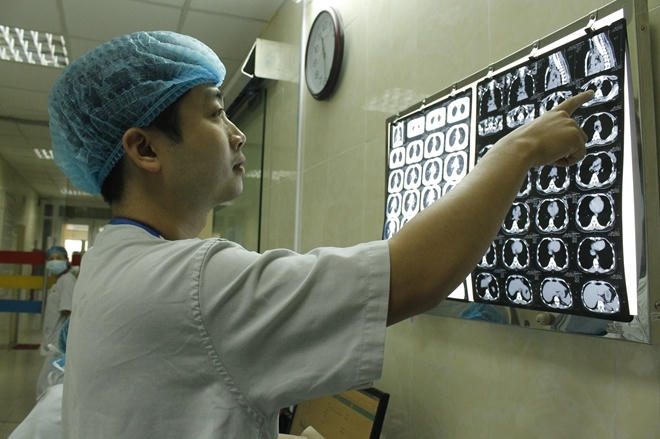 Phim chụp dị vật của bệnh nhân.