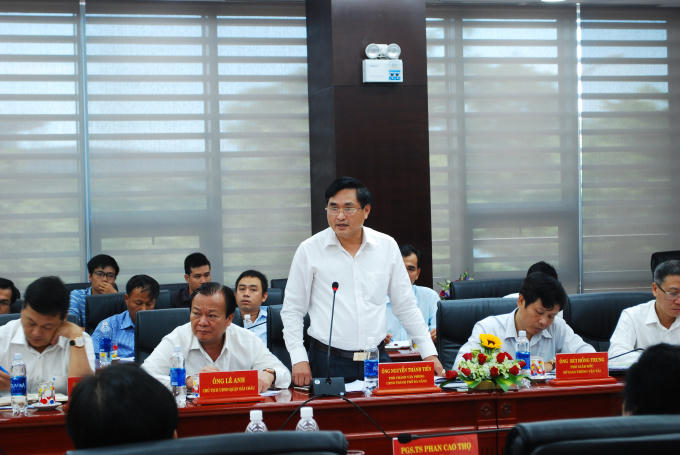 Ông Nguyễn Thành Tiến - Phó Chánh văn phòng UBND TP Đà Nẵng phát biểu.