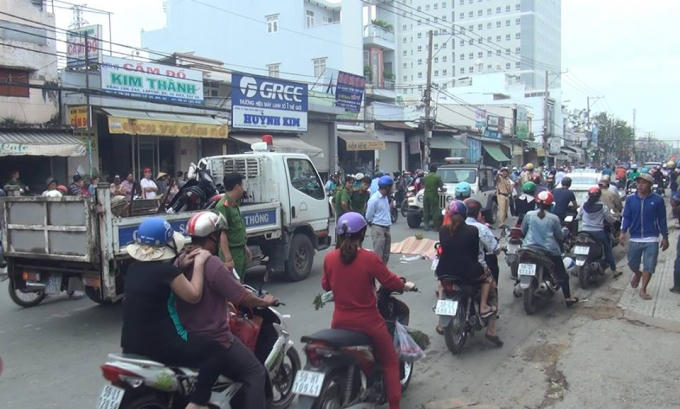 Hiện trường vụ tai nạn.