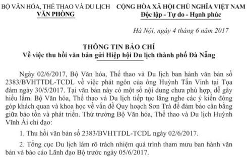 "Văn bản thu hồi văn bản".