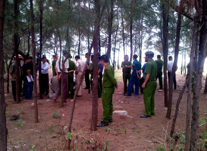 Hiện trường bà N. treo cổ tự tử.