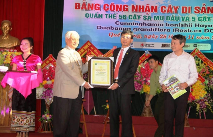 Hội bảo vệ thiên nhiên và môi trường Việt Nam đã trao bằng công nhận Cây di sản Việt Nam cho quần thể 56 cây sa mu dầu và 5 cây phay sừng ở Khu bảo tồn thiên nhiên Pù Hoạt, huyện Quế Phong, Nghệ An.
