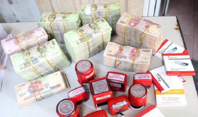 Tang vật thu giữ của vụ án.