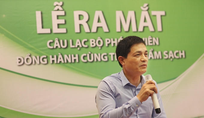 Đại diện Bộ Y tế, Cục trưởng Cục VSATTP Nguyễn Thanh Phong (Chủ tịch Danh dự CLB Phóng viên đồng hành cùng thực phẩm sạch).