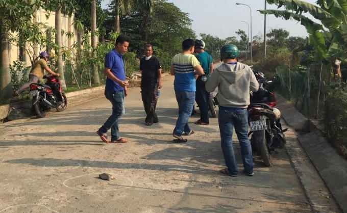 Hiện trường nơi xảy ra vụ việc.