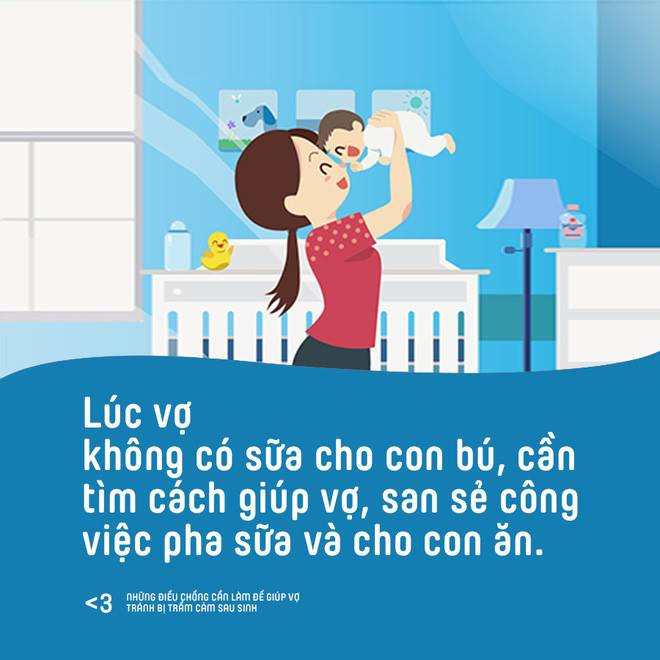 Lúc vợ không có sữa cho con bú, cần tìm cách giúp vợ, san sẻ công việc pha sữa và cho con ăn.