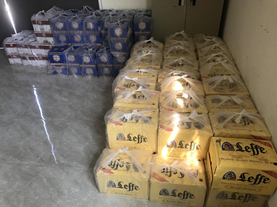 Số lượng bia bị bắt giữ