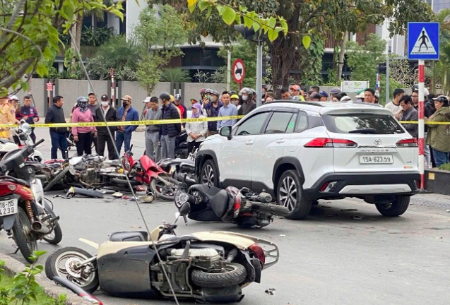 Hiện trường vụ va chạm giao thông trên địa bàn phường Hưng Đạo, TP Hải Phòng ngày 21/2 (tức ngày mùng 5 Tết Nguyên đán.