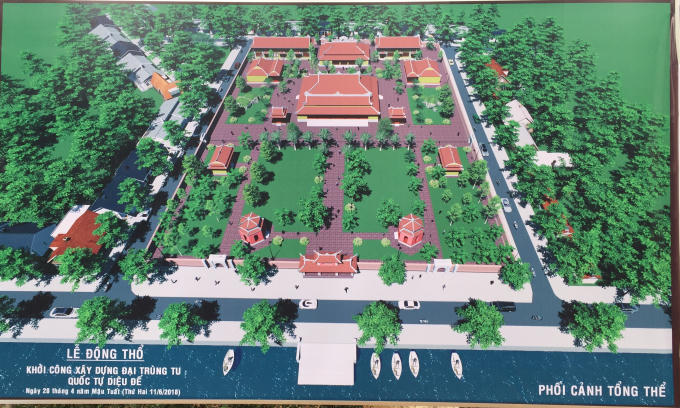 Phối cảnh tổng thể trùng tu chùa Diệu Đế.