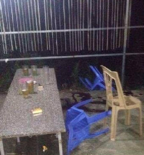 Hiện trường nơi xảy ra vụ án mạng (ảnh N.T).