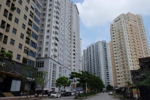 Tòa nhà CT5 A-B và CT6 chưa nghiệm thu PCCC nhưng đã được đưa vào sử dụng nhiều năm nay. Ảnh: Trần Hoàng.