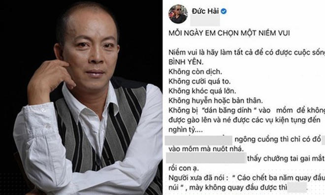 NSƯT Đức Hải bị phản ứng vì nghi vấn phát ngôn thiếu chuẩn mực trên mạng xã hội.
