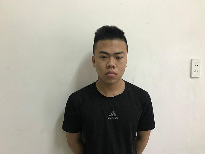 Đối tượng Nguyễn Hoàng Tú tại cơ quan điều tra.