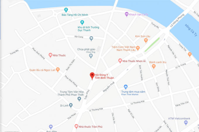 Hội đông y tỉnh Bình Thuận có trụ sở tại TP Phan Thiết. Ảnh Googmap.