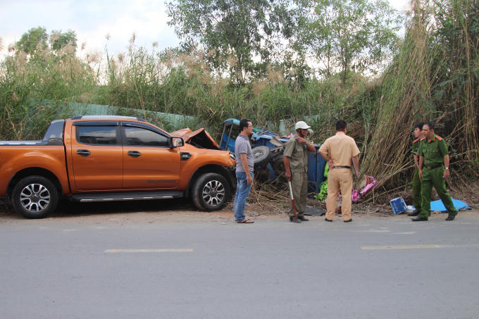 Hiện trường vụ tai nạn.