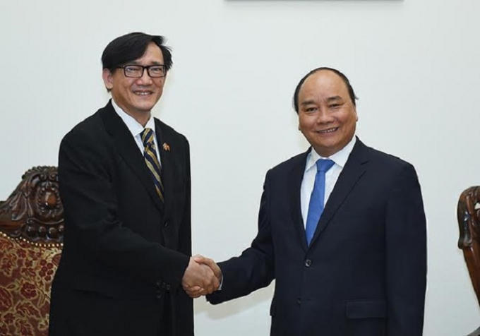 Thủ tướng Nguyễn Xuân Phúc tiếp Đại sứ Thái Lan tại Việt Nam Manopchai Vongphakdi.