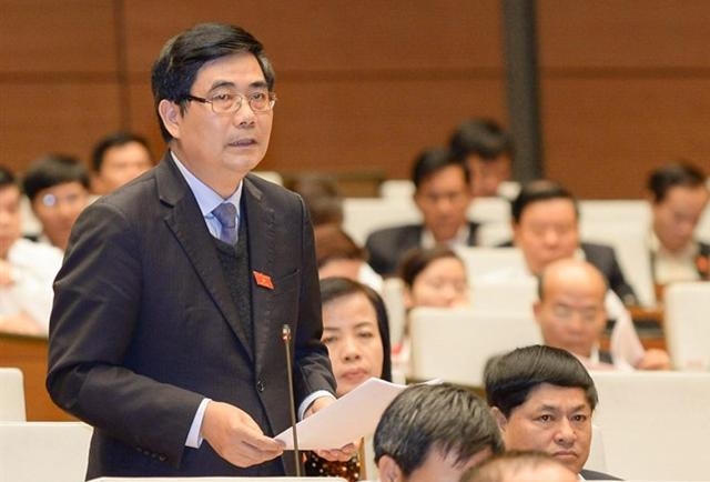 Bộ trưởng Cao Đức Phát phát biểu tại Quốc hội (Ảnh: Q.H).