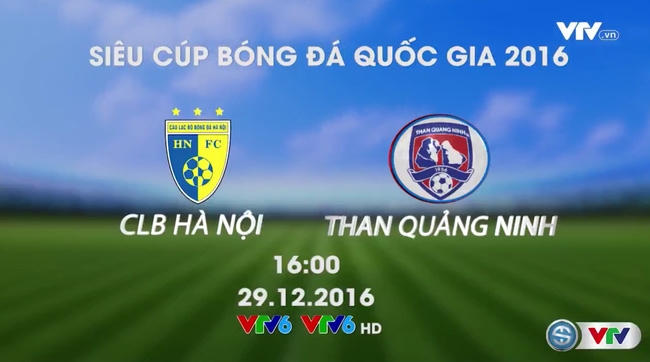 Trận đấu giữa Hà Nội FC - Than Quảng Ninh sẽ được tường thuật trực tiếp trên kênh VTV6 vào lúc 16h00 hôm nay (29/12)
