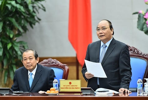 Thủ tướng Nguyễn Xuân Phúc phát biểu tại buổi làm việc