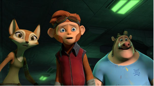 Spark cùng bạn bè, Chunk và Vix.