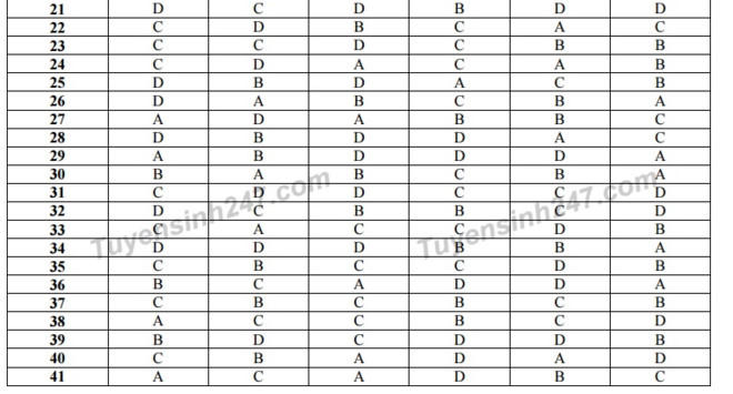 Gợi &yacute; đ&aacute;p &aacute;n 24 m&atilde; đề To&aacute;n thi THPT quốc gia 2017