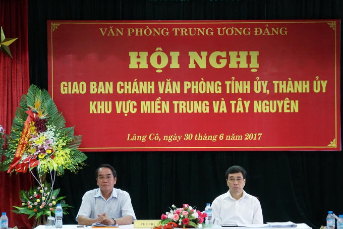 Hội nghị có mặt đại diện Văn phòng tỉnh uỷ, thành uỷ của 13 tỉnh, thành khu vực miền Trung - Tây Nguyên.