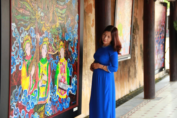 Mới lạ tranh &ldquo;Vọng&rdquo; triển l&atilde;m trong Đại Nội Huế