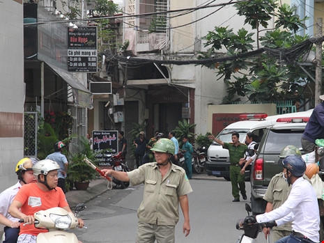 Hiện trường vụ việc được phong tỏa hoàn toàn.