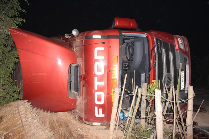 Hiện trường vụ tai nạn.