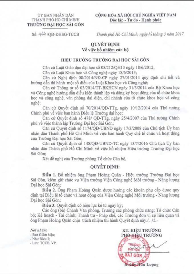 Hiệu phó bổ nhiệm chức cho Hiệu trưởng liệu có khách quan?