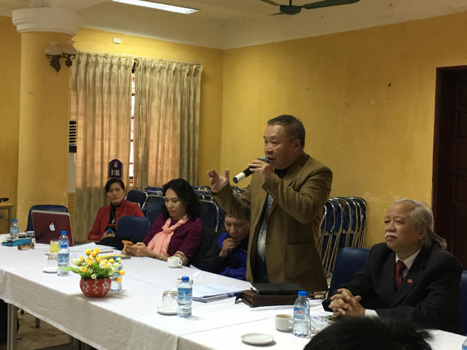 Ông Nguyễn Văn Hòa, Hội doanh nghiệp nhỏ và vừa Việt- Đức bày tỏ quan điểm tại Hội thảo.