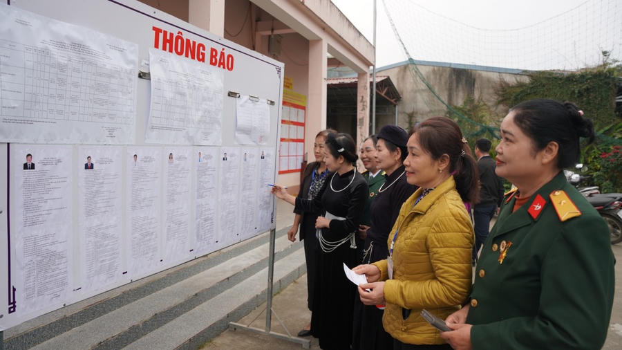 Việc niêm yết danh sách và tiểu sử tóm tắt người ứng cử được thực hiện công khai, đúng quy định, tạo điều kiện thuận lợi để cử tri tiếp cận thông tin đầy đủ, minh bạch.