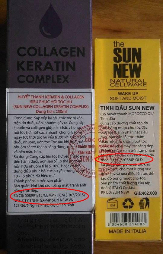 Số công bố mỹ phẩm trên sản phẩm này được đơn vị sản xuất làm giả của Sở Y tế TP HCM?