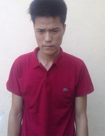 Đối tượng Nguyễn Khánh Dương tại cơ quan điều tra.