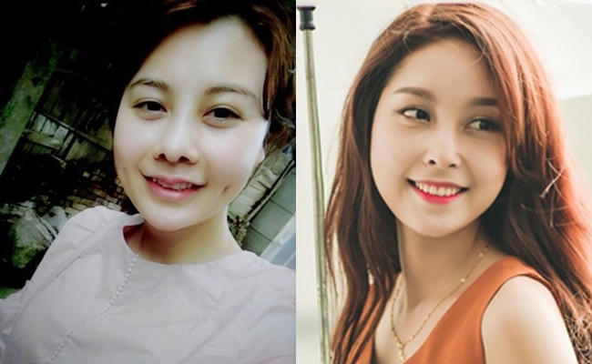 Chân dung má mí bán dâm (bên trái) và nữ sinh trường Kinh tế Quốc dân.