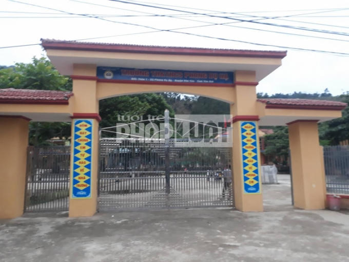 Trường Tiểu học và THCS Phong Dụ Hạ (huyện Văn Yên, Yên Bái). Nguồn: Tuổi trẻ&Pháp luật.