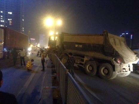 Hiện trường vụ tai nạn.