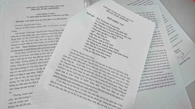 Ông Chung cho rằng những lời lẽ trả lời báo chí của bà Giang là thiếu căn cứ mà xúc phạm danh dự của ông.