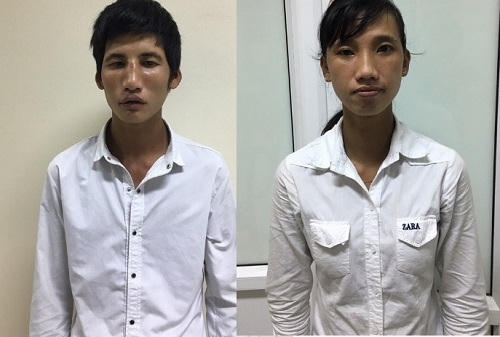 Hai đối tượng tại cơ quan Công an.