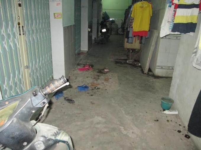 Dãy trọ nơi xảy ra ẩu đả.