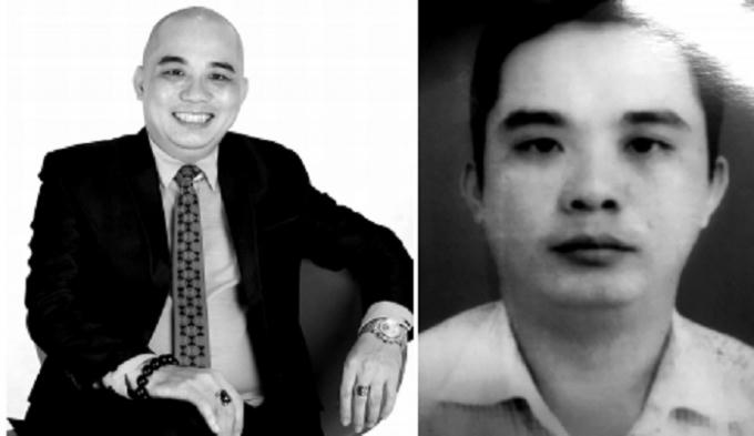 Trịnh Xuân Mạnh trước và sau khi bị bắt.