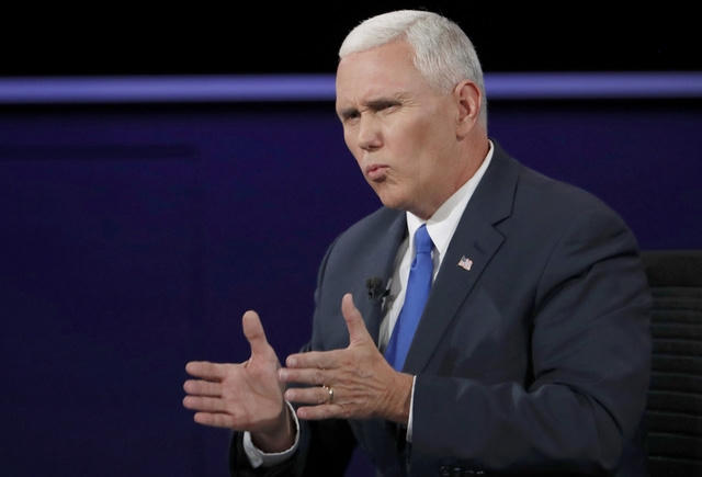 Ứng viên phó tổng thống đảng Cộng hòa Mike Pence. (Ảnh: Reuters)