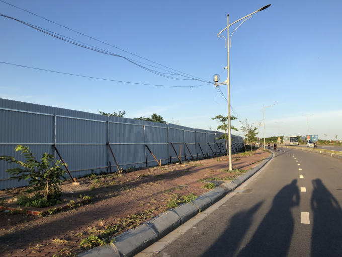 Phường Thành Tô quây tôn khu vực sát đường Bùi Viện để phục vụ cưỡng chế