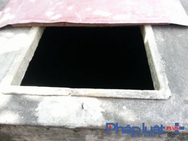 Bể nước nơi xảy ra cái chết thương vong.