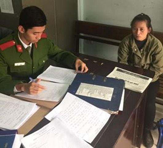 "Nữ quái" tại cơ quan công an.