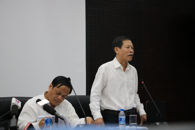Lãnh đạo Sở Nội vụ trả lời về Đề án nguồn nhân lực chất lực cao. Ảnh: danang.gov.vn.